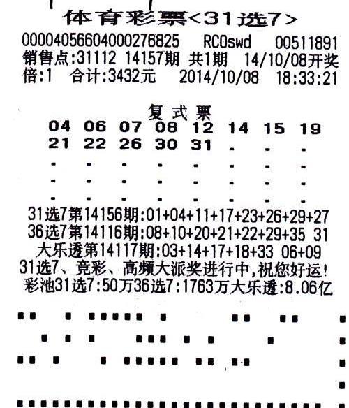 福建体彩31选7，揭秘开奖背后的故事与中奖秘籍体彩31选7福建开奖结果查询